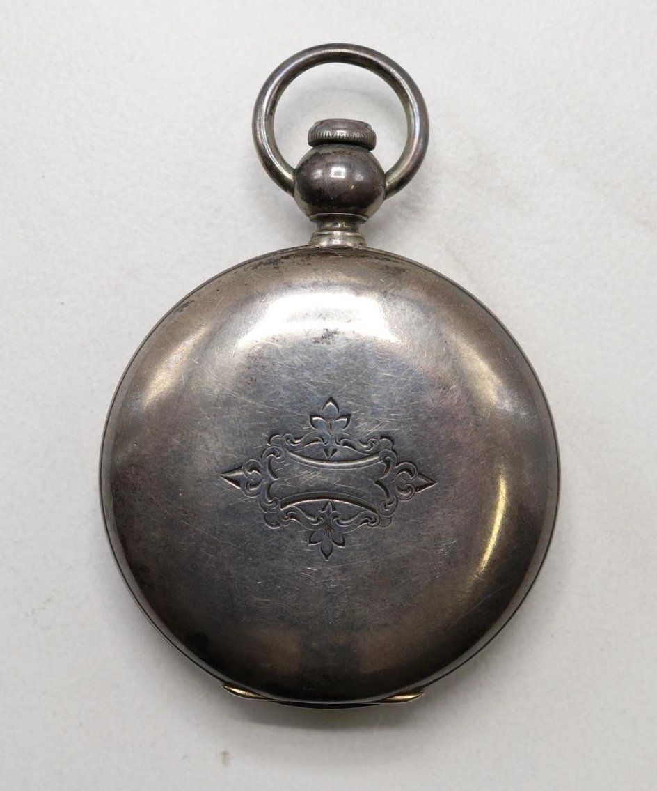 Image for National Watch Co. Silver G.M. Wheeler Elgin Pocket Watch