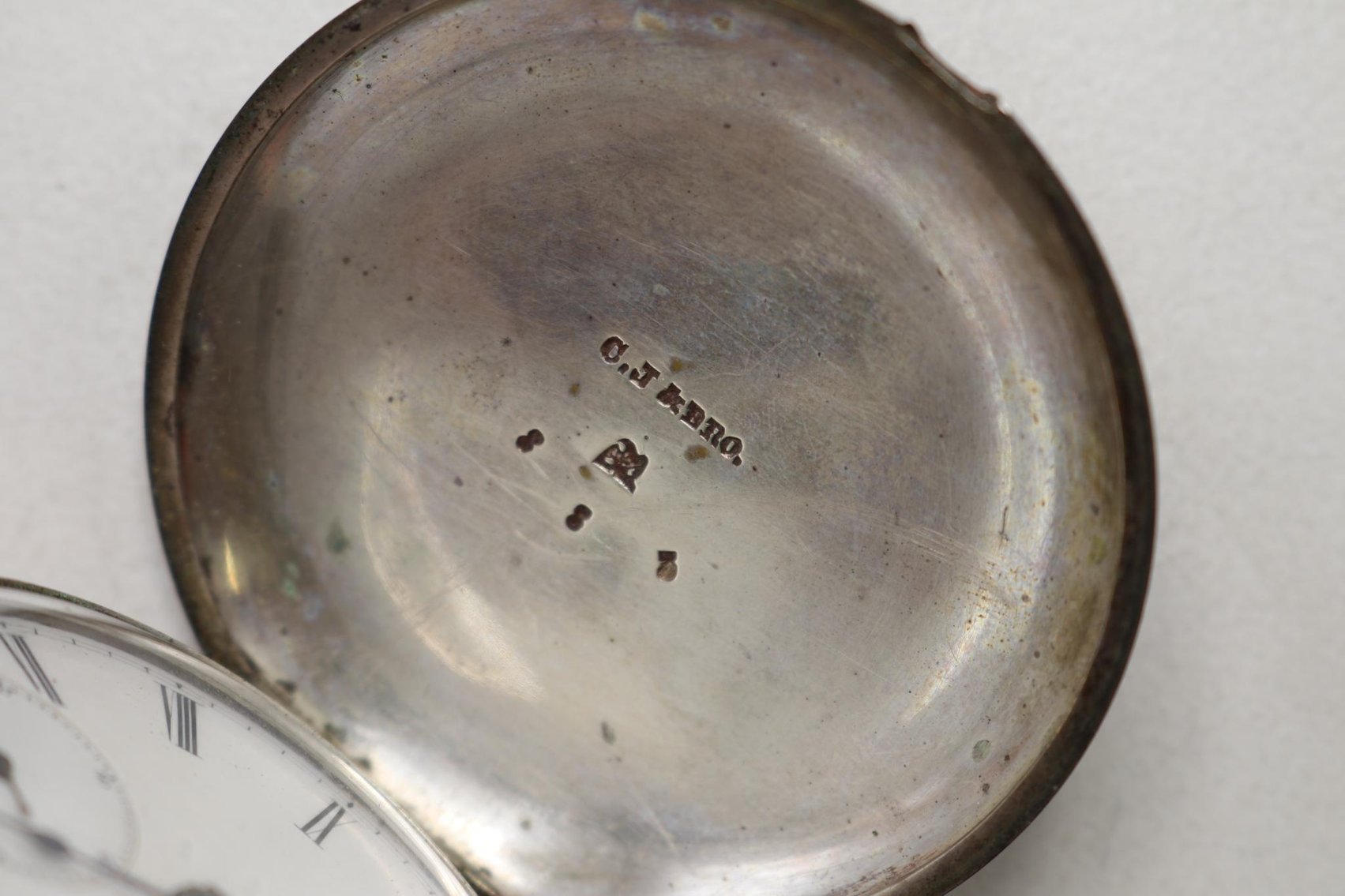 Image for National Watch Co. Silver G.M. Wheeler Elgin Pocket Watch