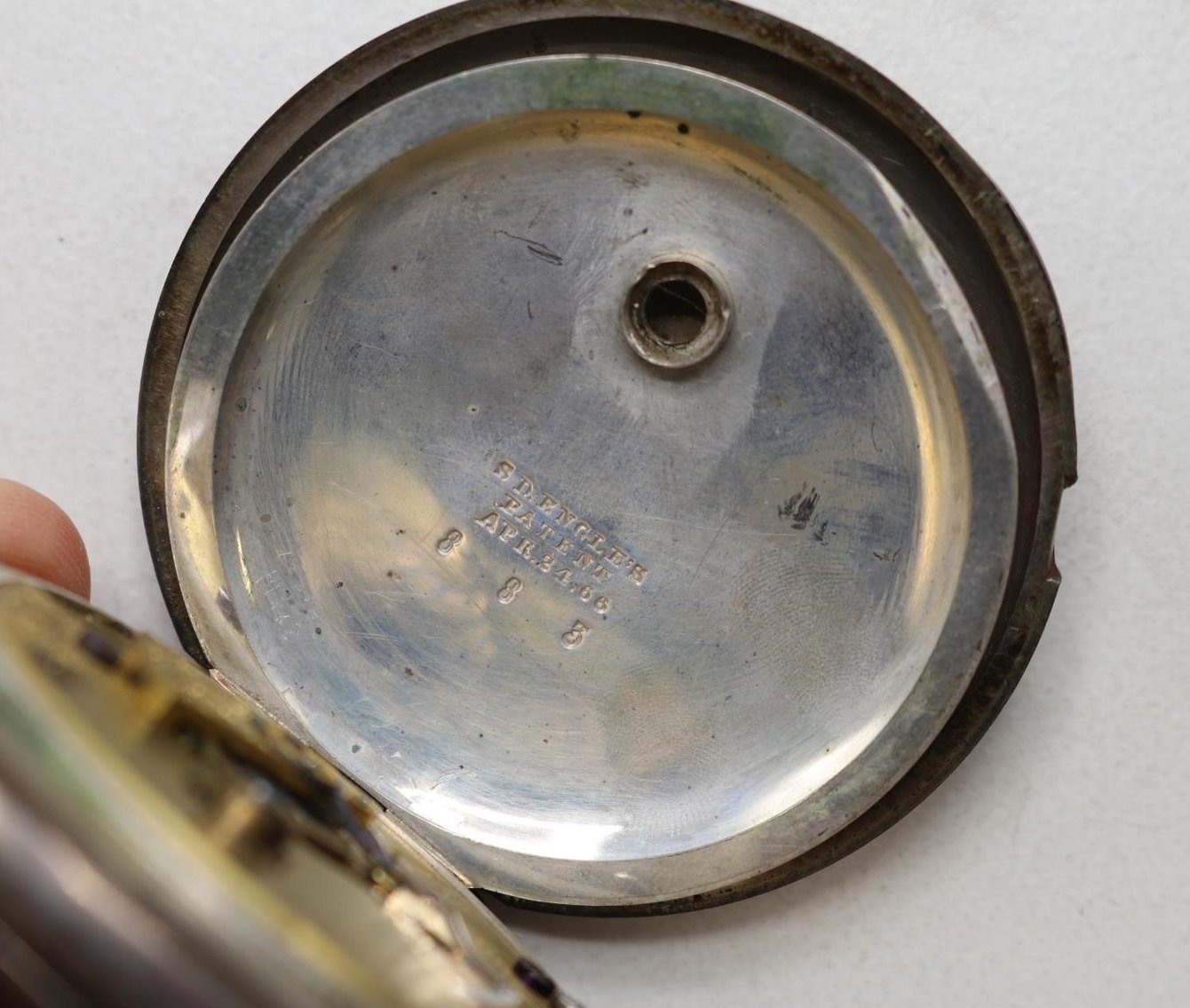 Image for National Watch Co. Silver G.M. Wheeler Elgin Pocket Watch