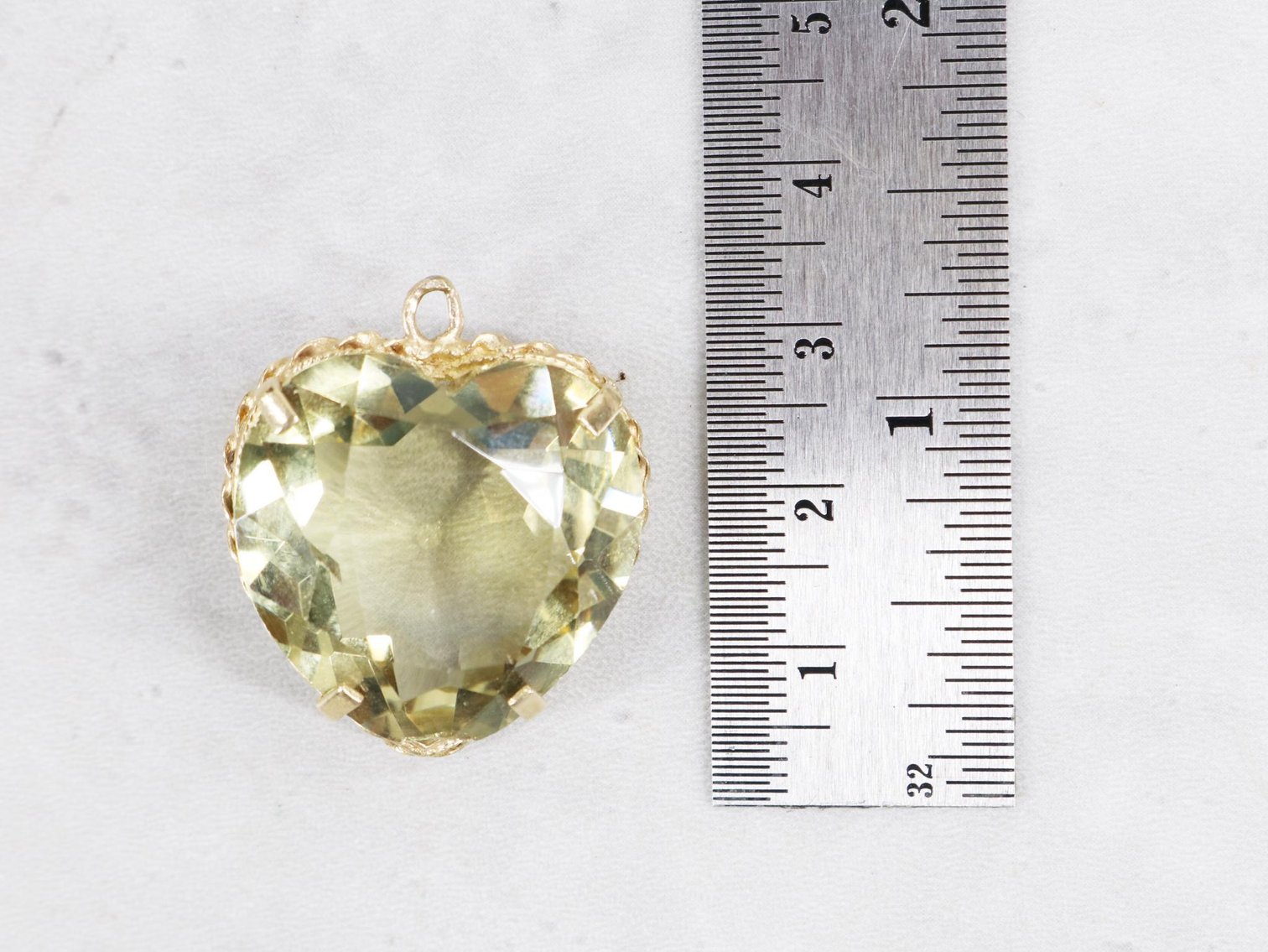 Image for 14KY Gold Citrine Heart Pendant