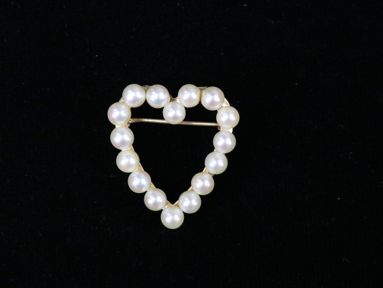 Image for 14KY Gold Pearl Heart Pin