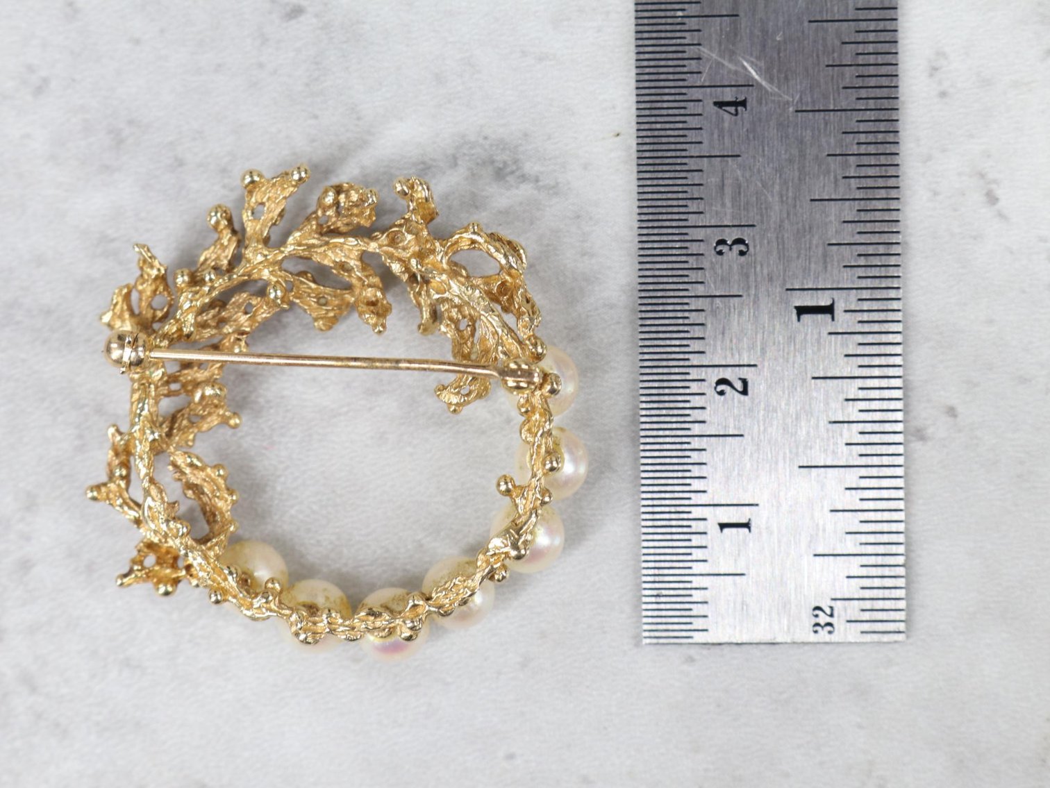 Image for 14KY Gold Pearl Circle Pin