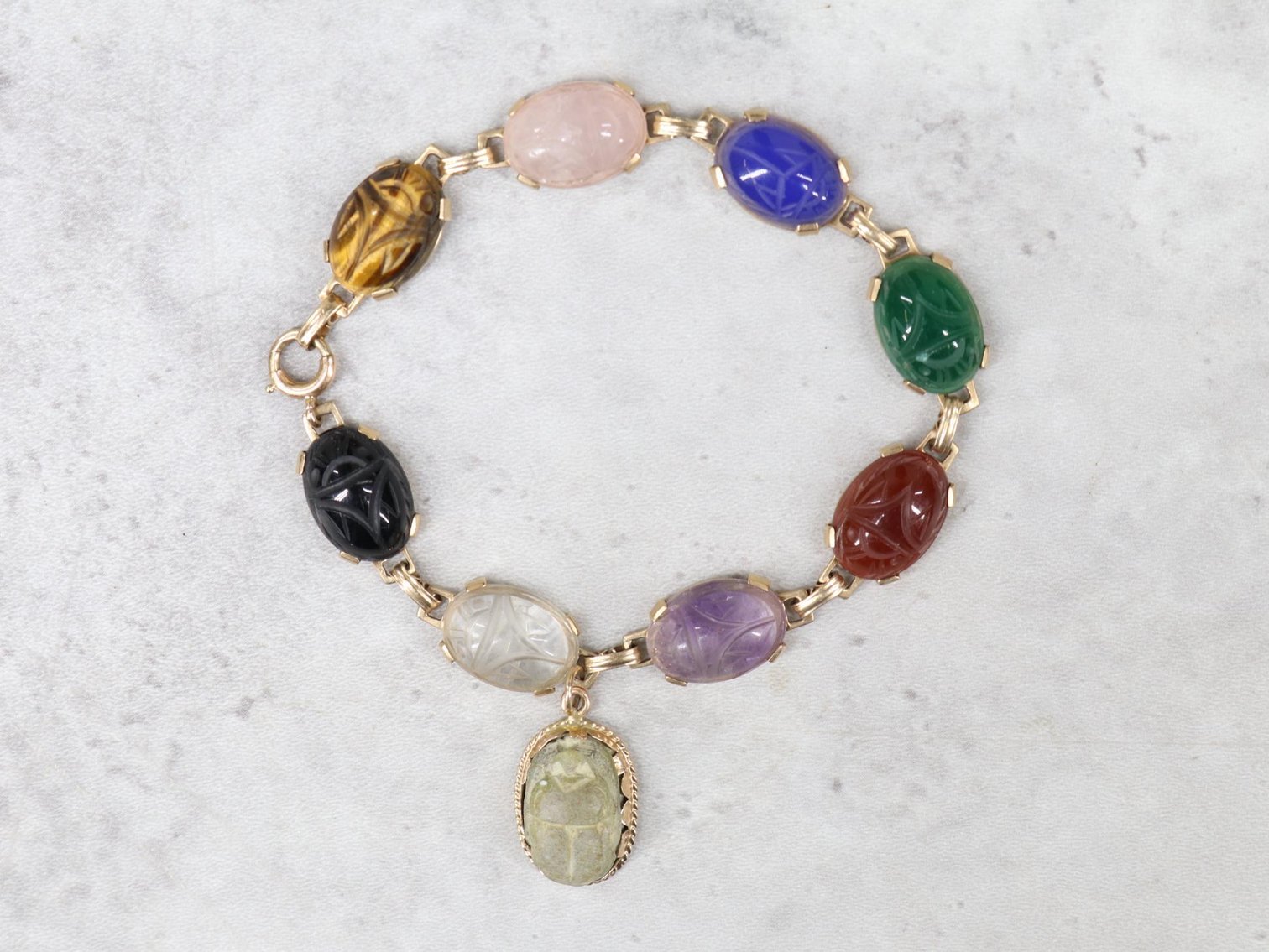 Image for 10KY Gold Scarab Bracelet