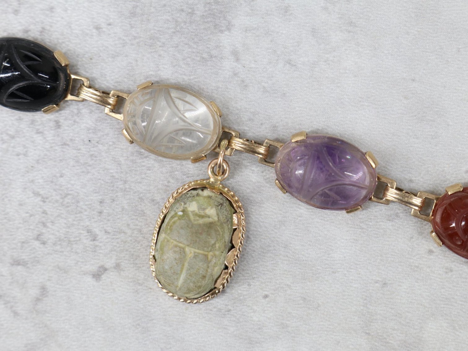 Image for 10KY Gold Scarab Bracelet