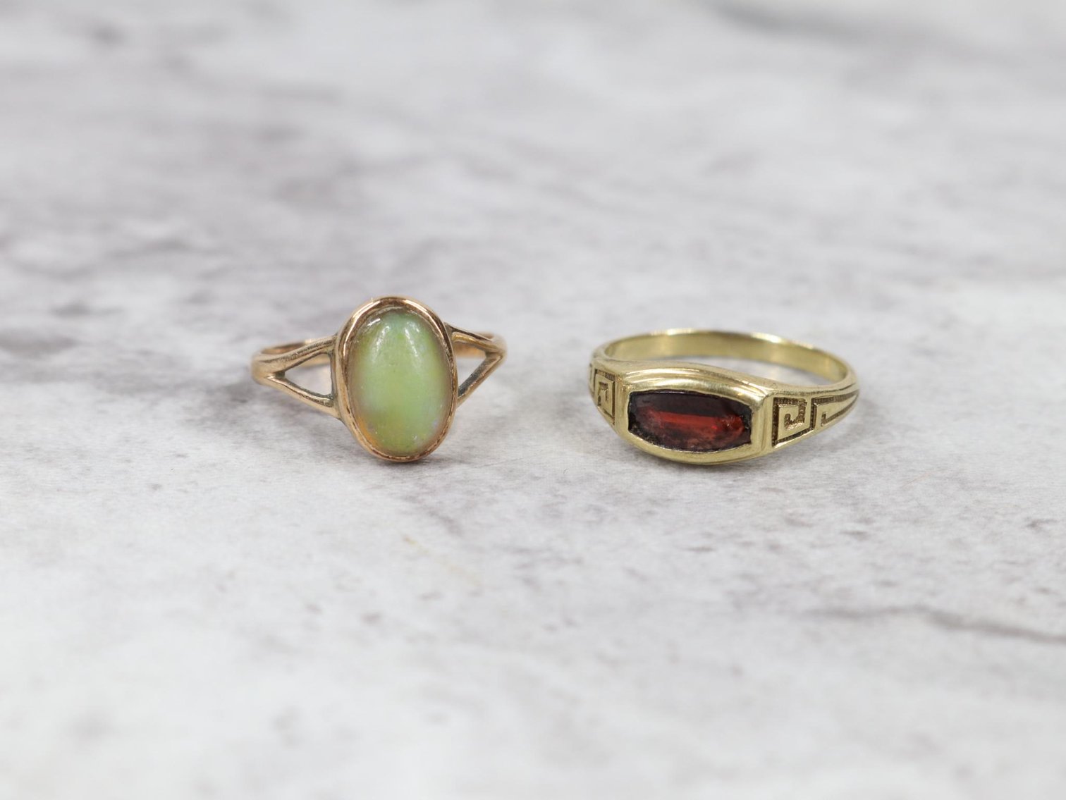 Image for 10KY Gold Garnet, Opal Rings