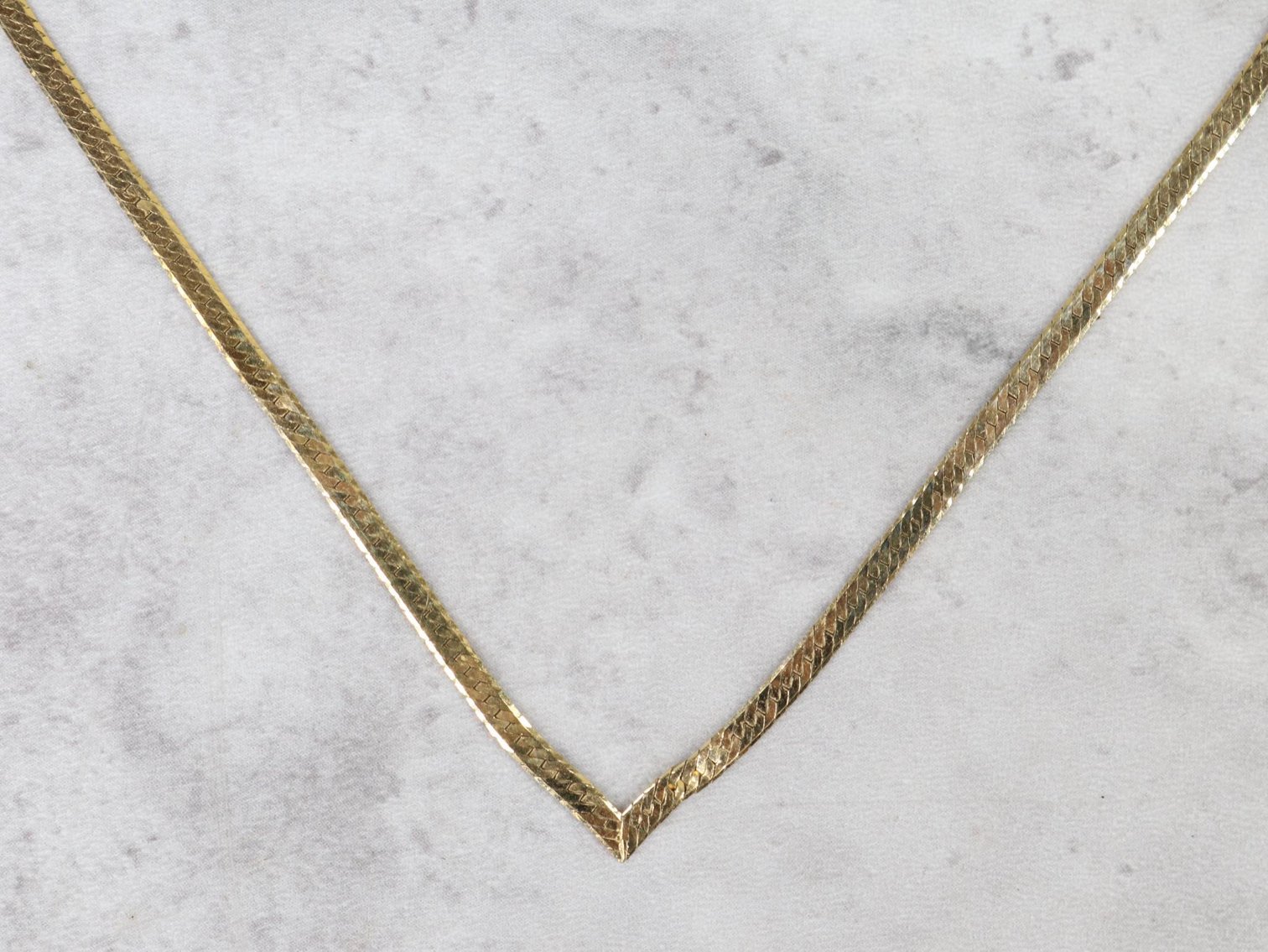 Image for 14KY Gold Chevron Necklace