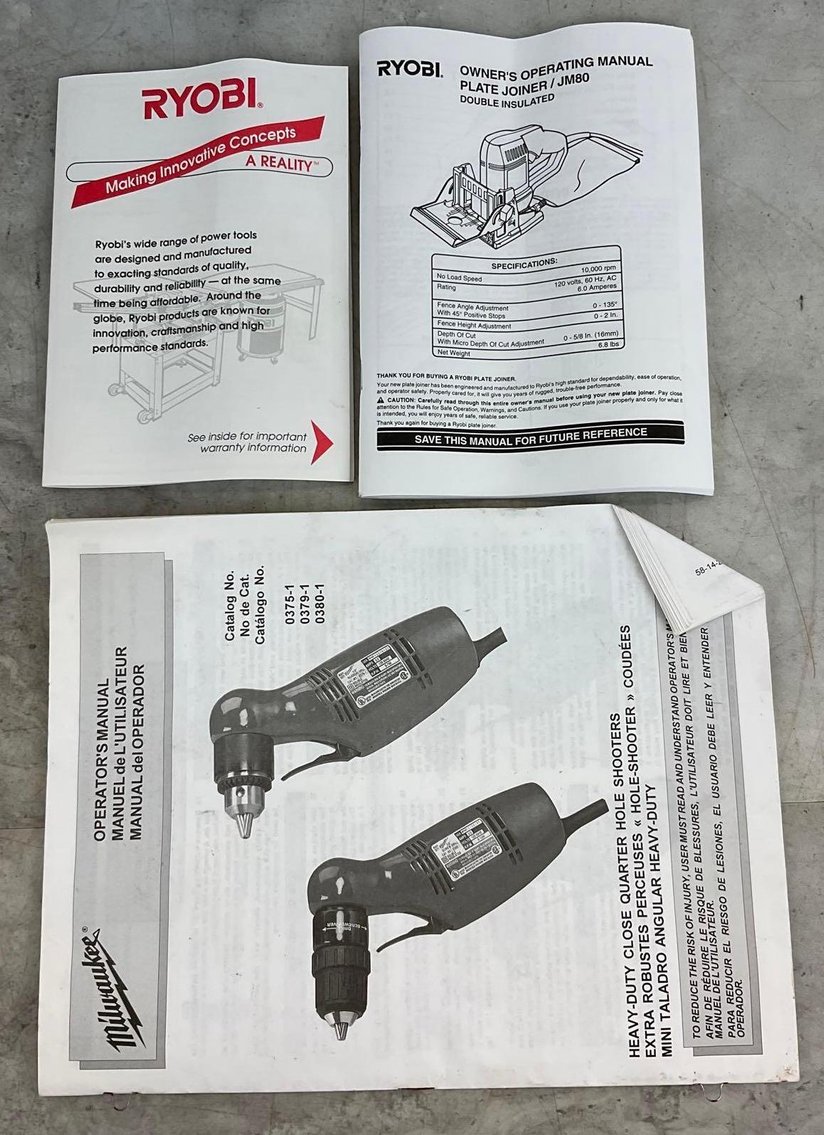 Image for Ryobi Plate Joiner, Milwaukee Hole Shooter