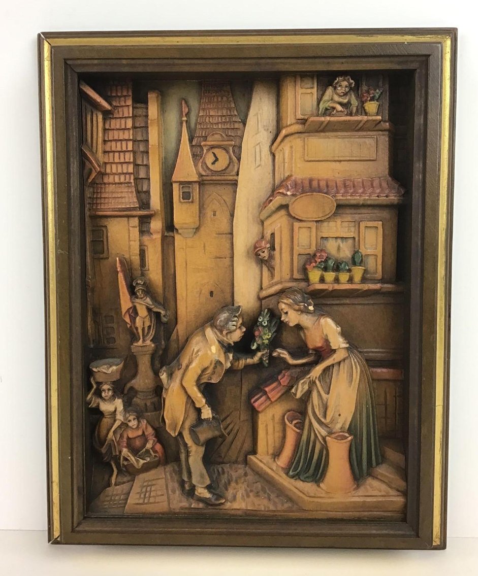 Image for Anri Woodcut, J.C. van Hunnick Plates & Italian Oil Painting