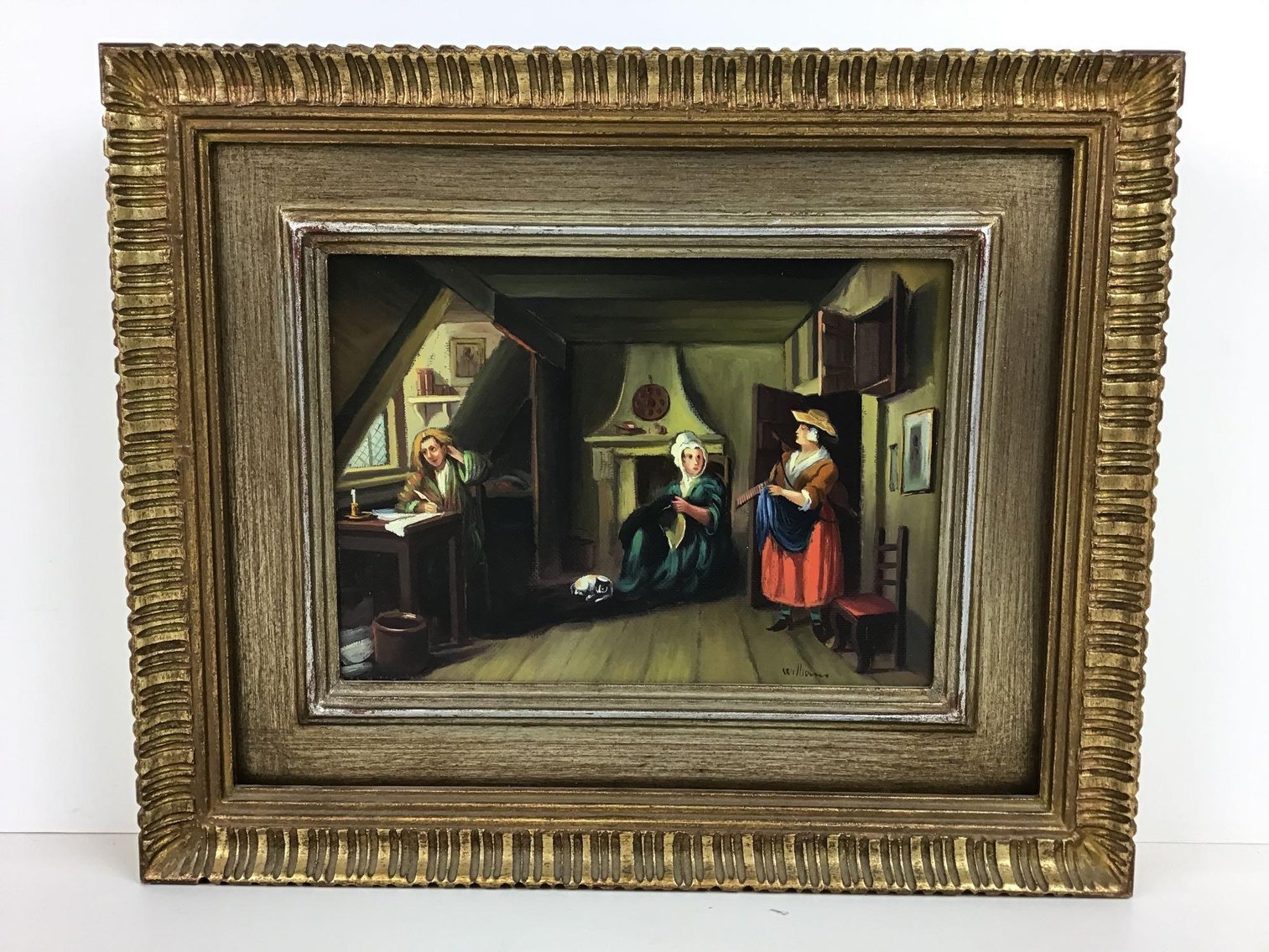 Image for Anri Woodcut, J.C. van Hunnick Plates & Italian Oil Painting