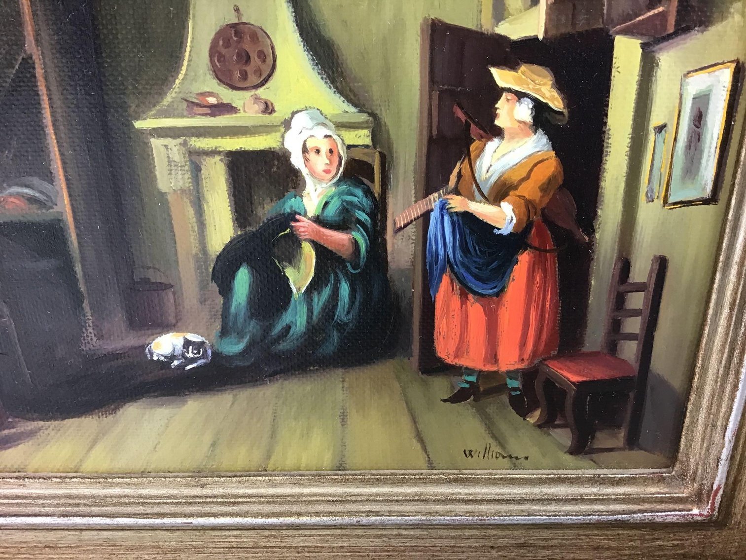 Image for Anri Woodcut, J.C. van Hunnick Plates & Italian Oil Painting