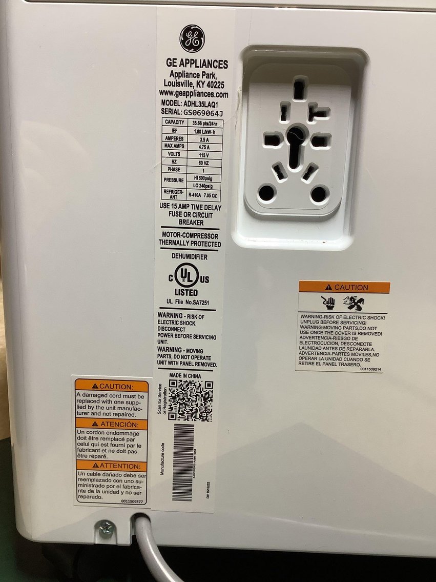 Image for GE Dehumidifier