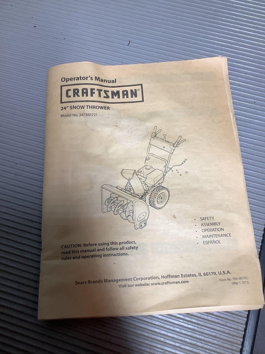 Image for Craftsman Snow Thrower