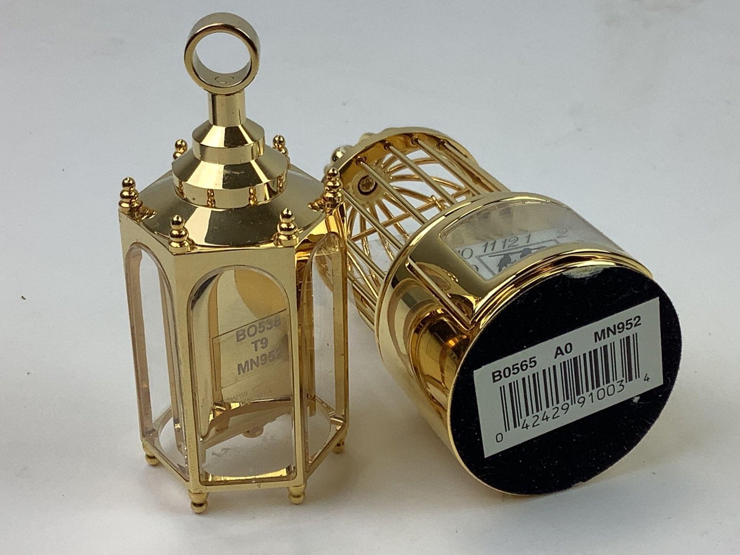 Image for Bulova & Linden Miniature Brass Clocks