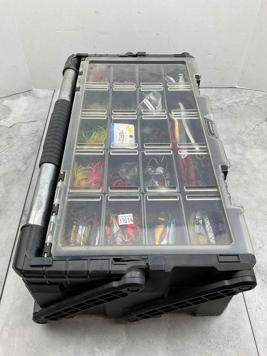 Image for Large 2 Tier Tackle Box Full OF Lures