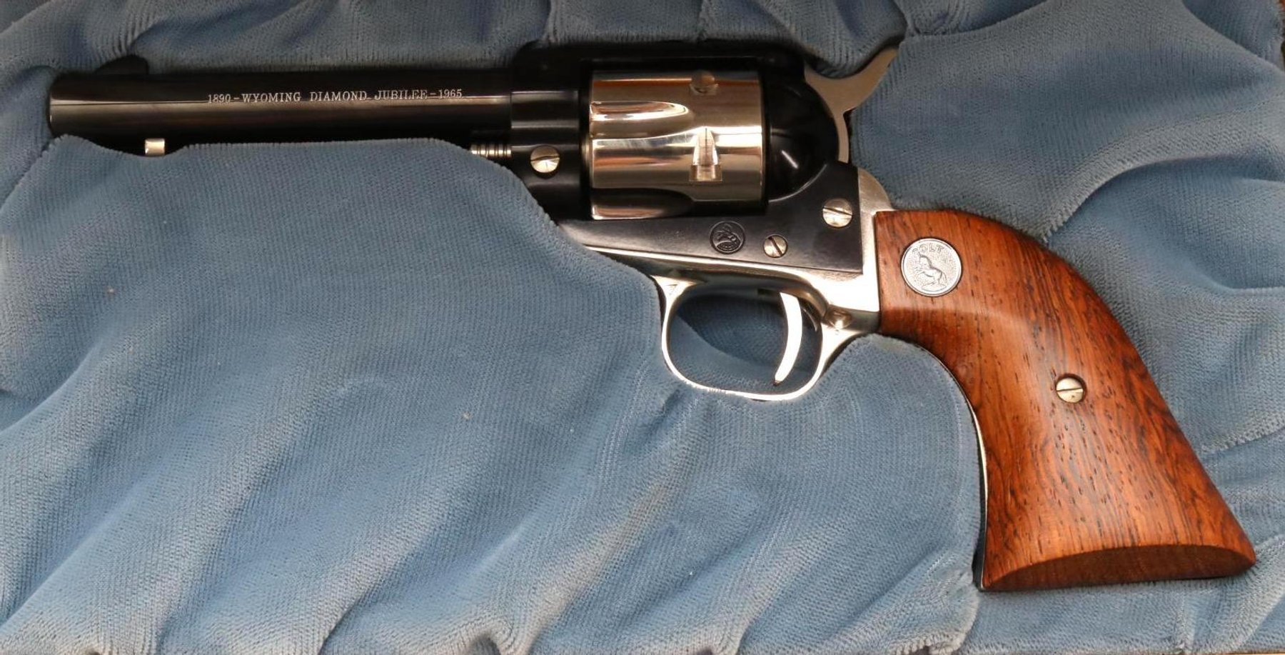 Image for Cased Colt Wyoming Diamond Jubilee Commemorative Single Action Frontier Scout Single Action Revolver