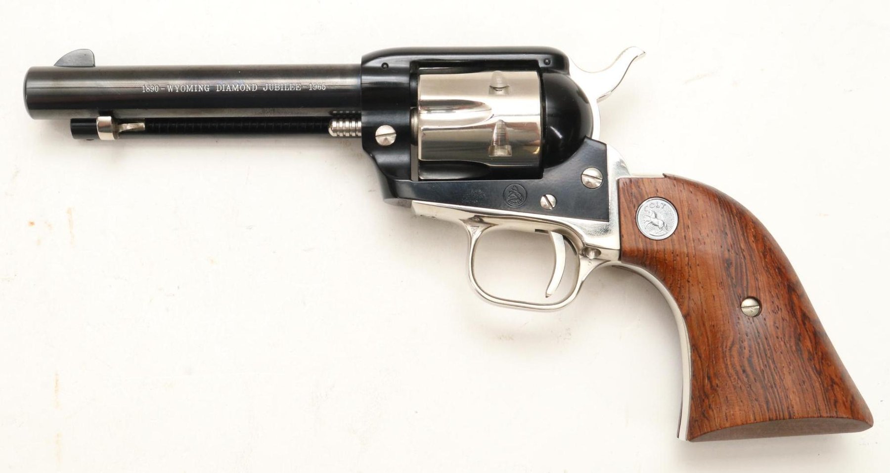 Image for Cased Colt Wyoming Diamond Jubilee Commemorative Single Action Frontier Scout Single Action Revolver