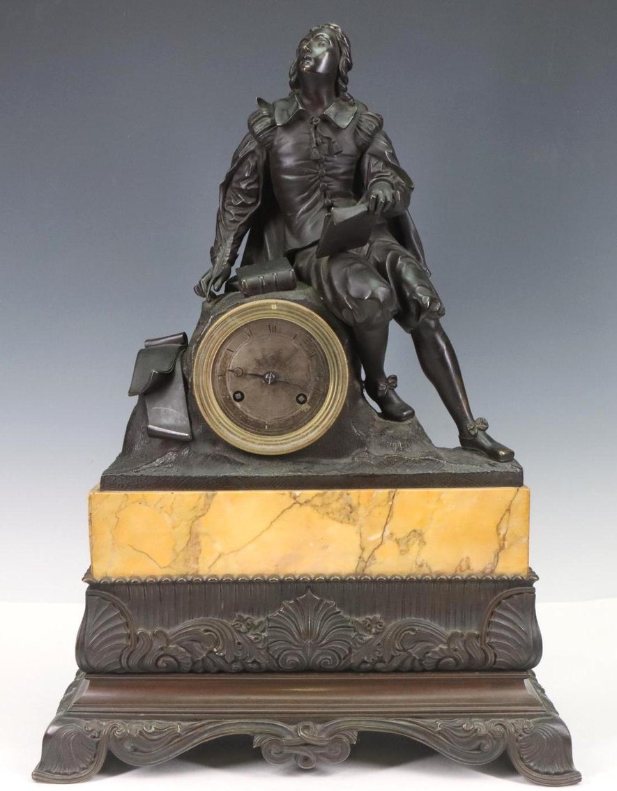 Image for Achille Brocot Bronze and Marble Mantel Clock