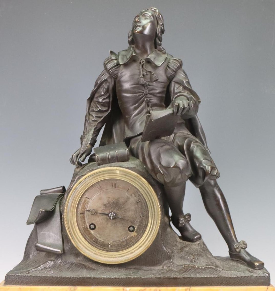 Image for Achille Brocot Bronze and Marble Mantel Clock