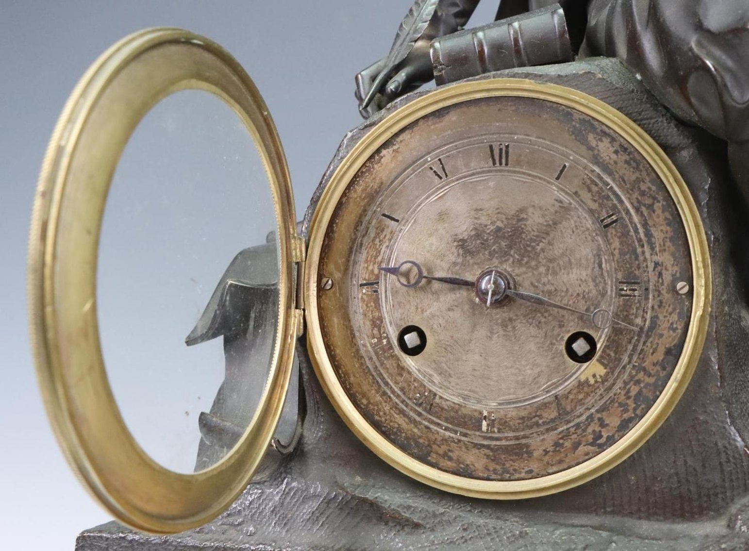 Image for Achille Brocot Bronze and Marble Mantel Clock