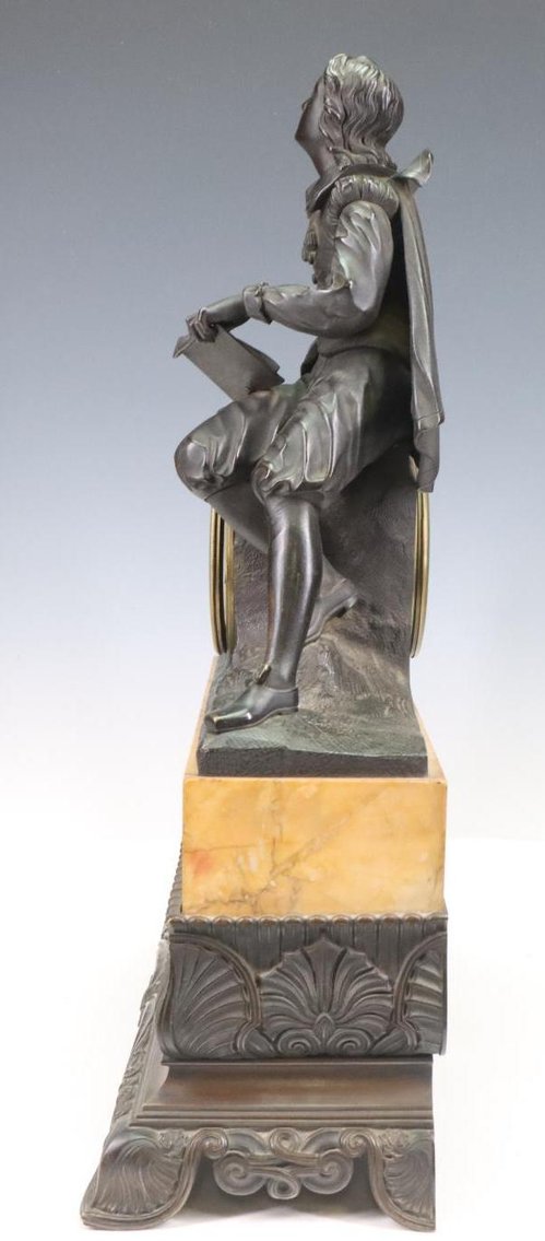 Image for Achille Brocot Bronze and Marble Mantel Clock