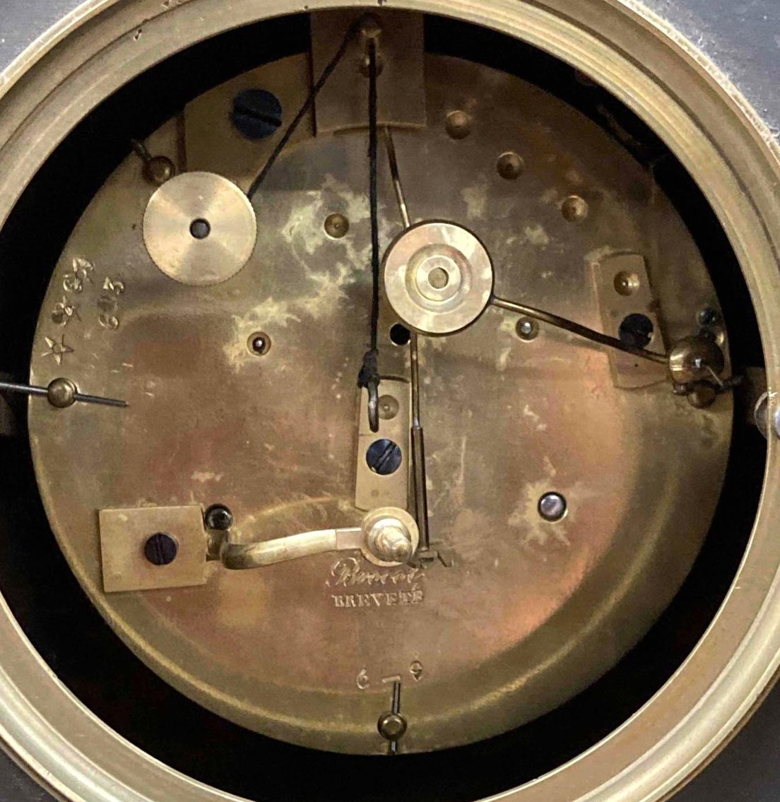 Image for Achille Brocot Bronze and Marble Mantel Clock