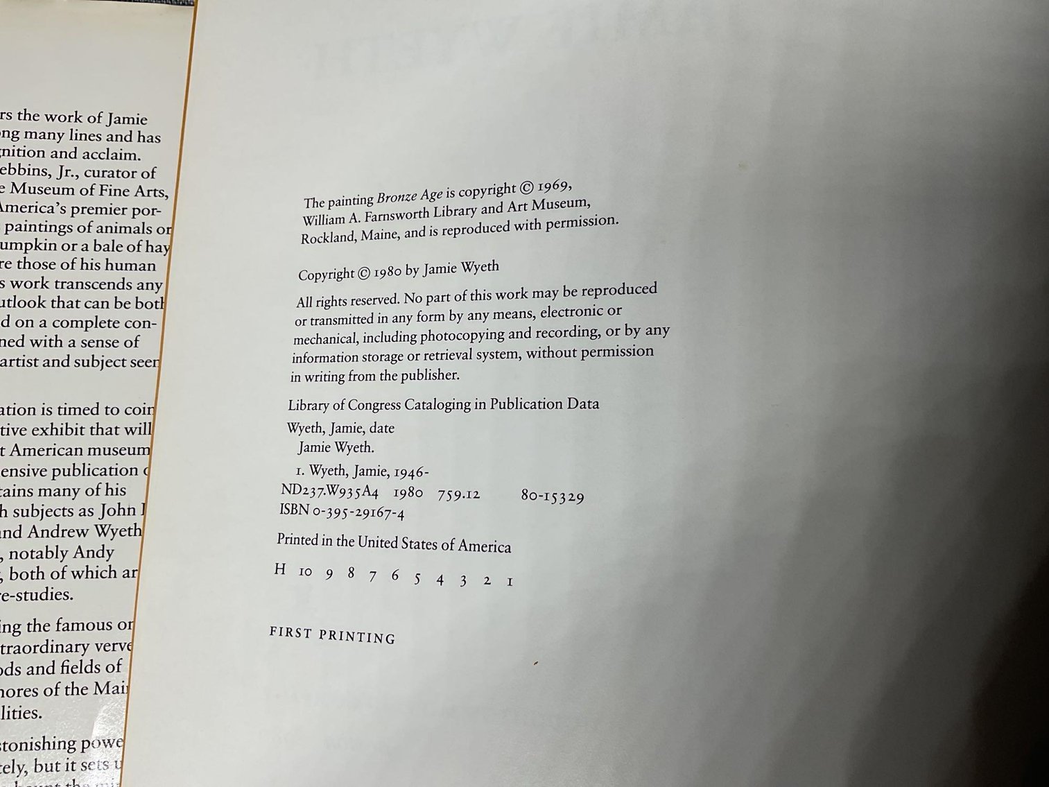 Image for Jamie Wyeth Signed Books