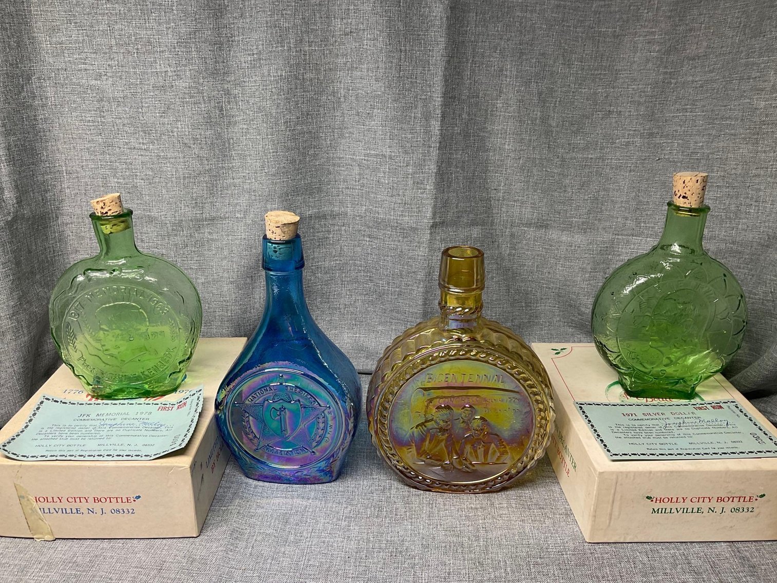 Image for Holly City Carnival Glass Bottles