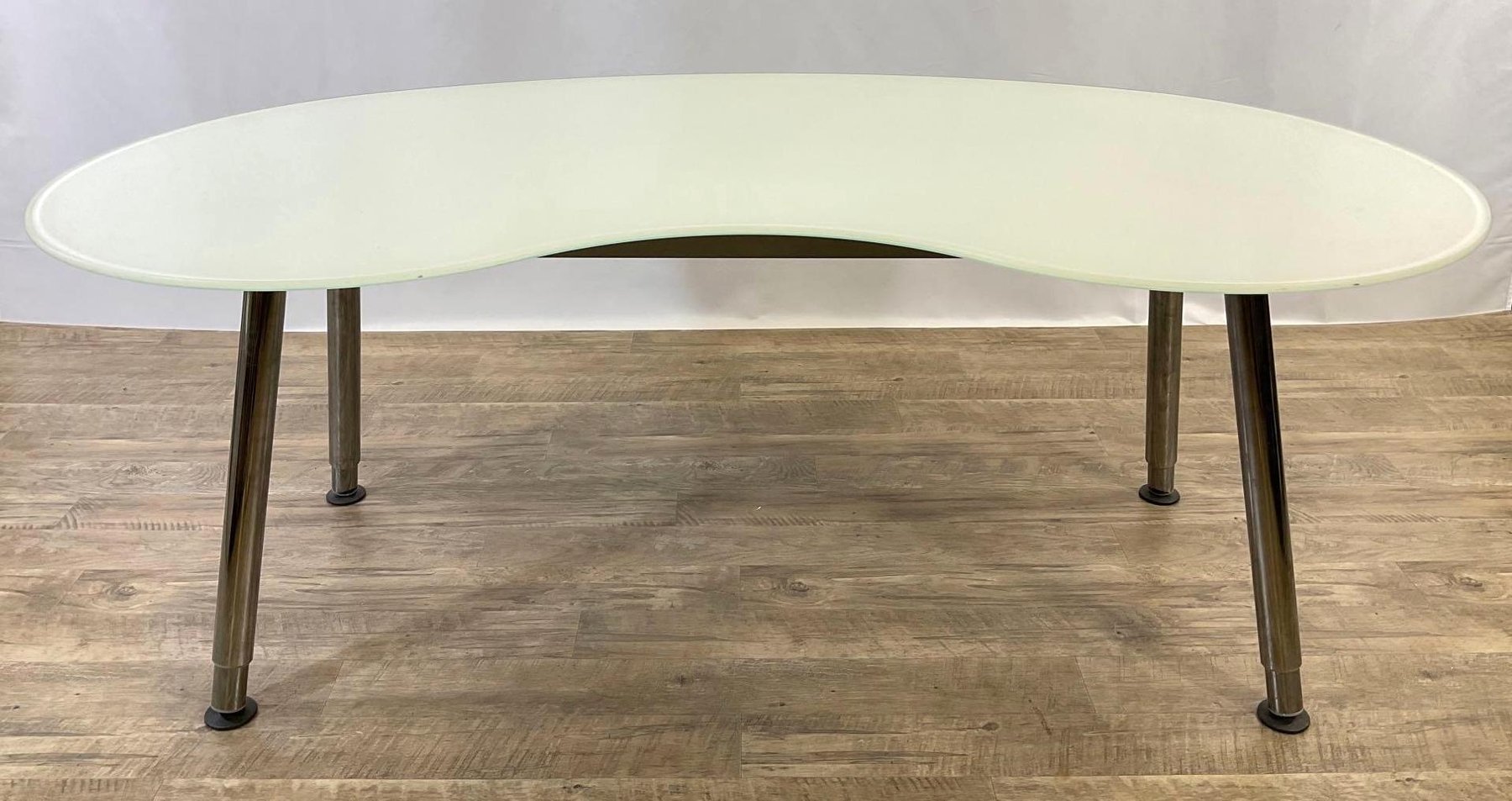 Image for Ikea Frosted White Glass Galant Desk