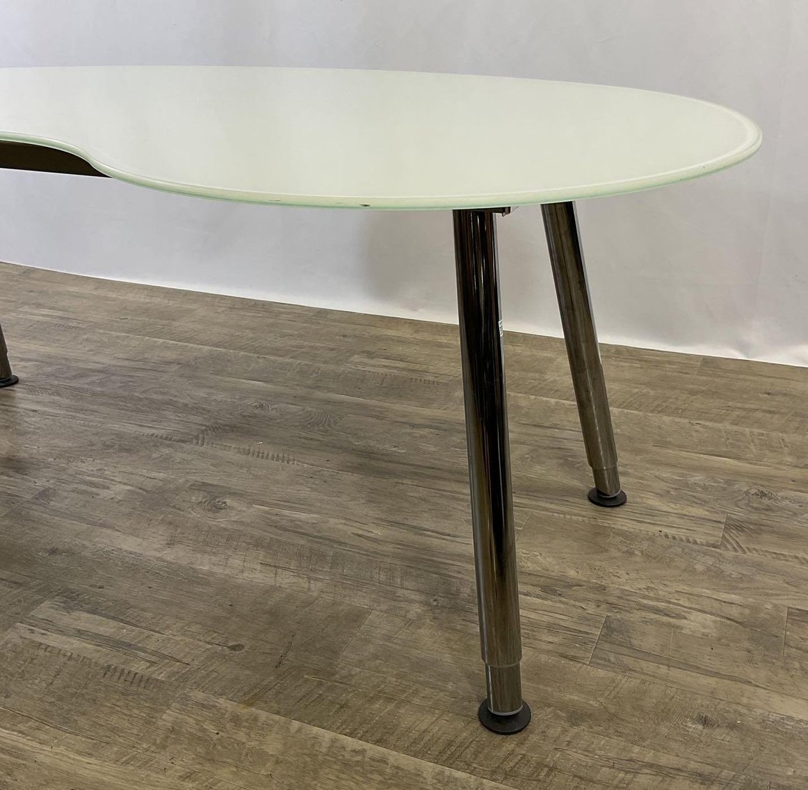 Image for Ikea Frosted White Glass Galant Desk