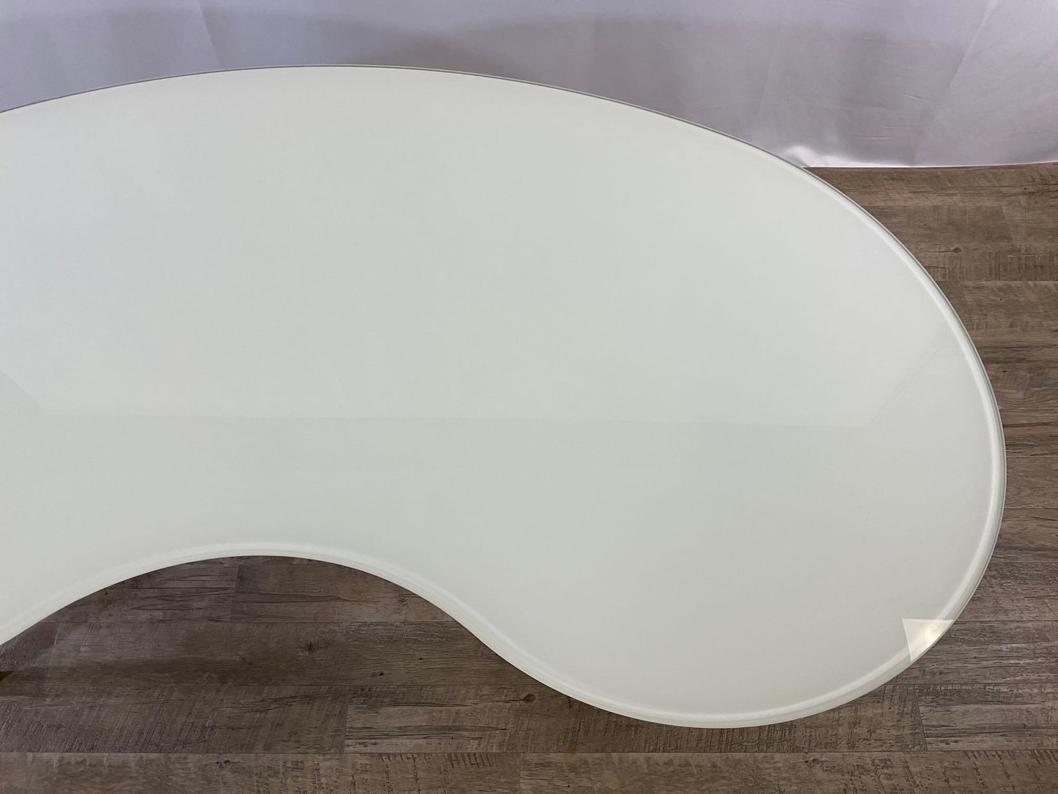 Image for Ikea Frosted White Glass Galant Desk