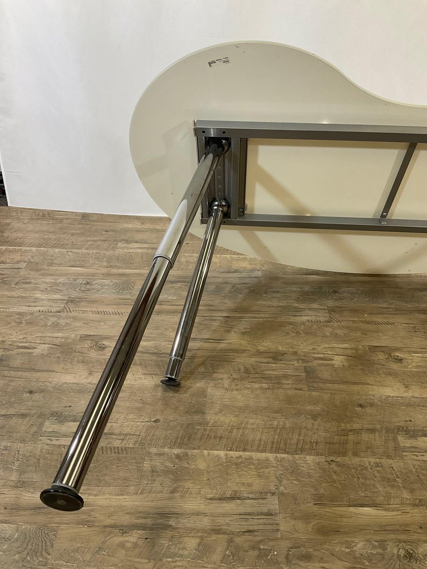 Image for Ikea Frosted White Glass Galant Desk