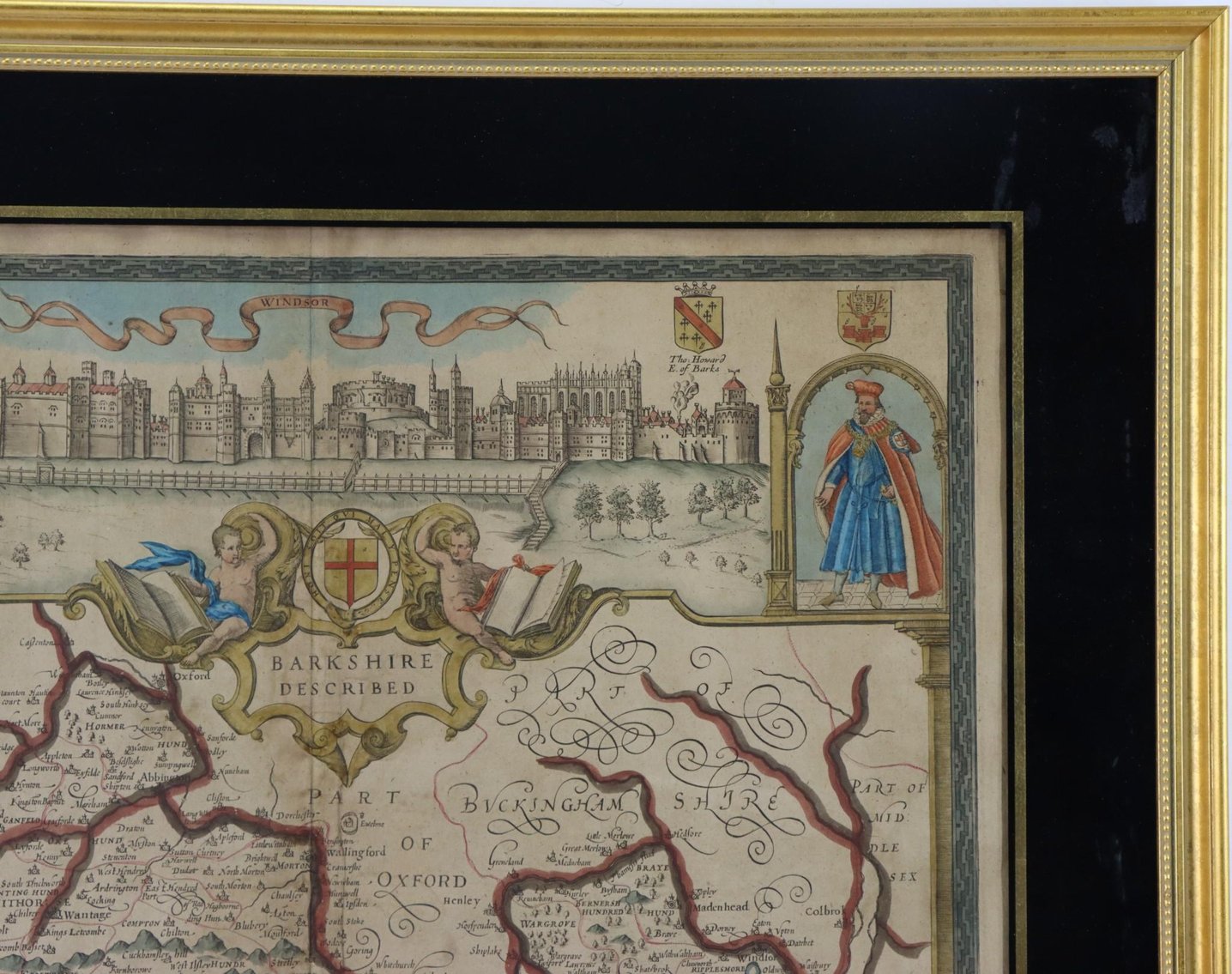 Image for Map Showing Berkshire/ Windsor Castle-John Speed-Early 17th Century