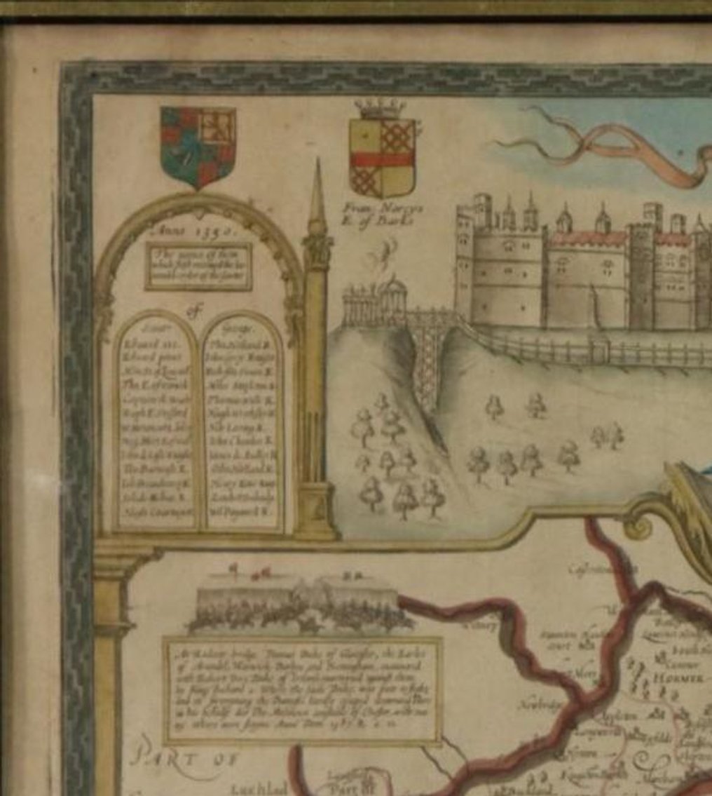 Image for Map Showing Berkshire/ Windsor Castle-John Speed-Early 17th Century