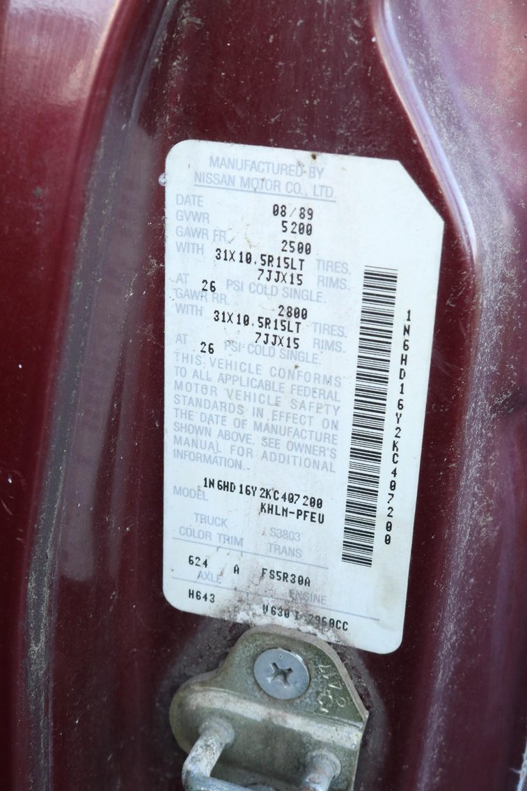 Image for 1989 Nissan Pickup Truck