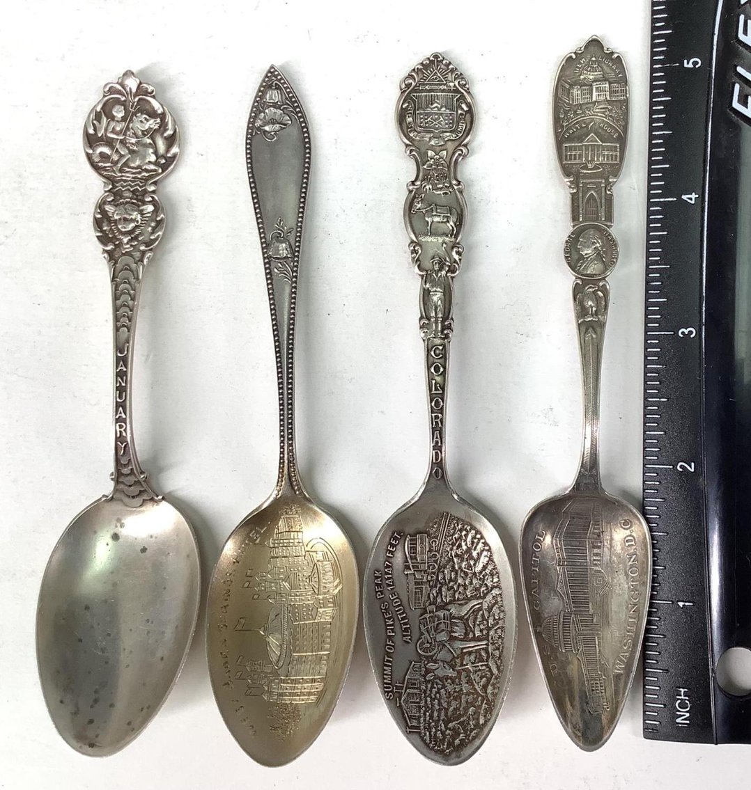 Image for Sterling Silver Souvenir Spoons