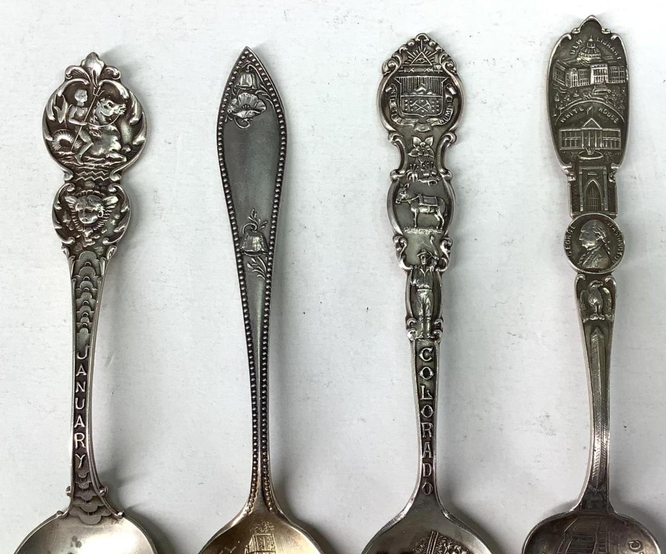 Image for Sterling Silver Souvenir Spoons