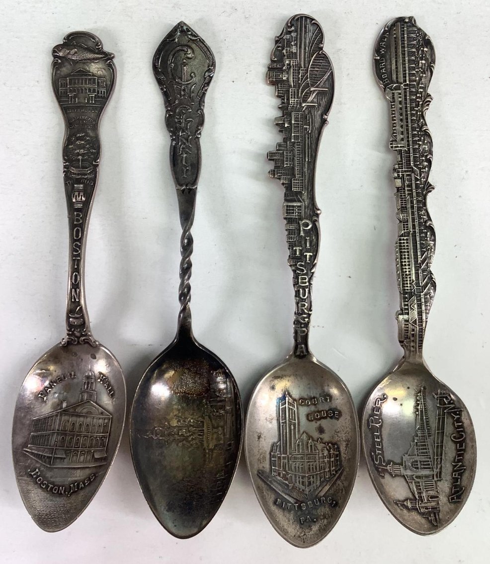 Image for Sterling Silver Souvenir Spoons