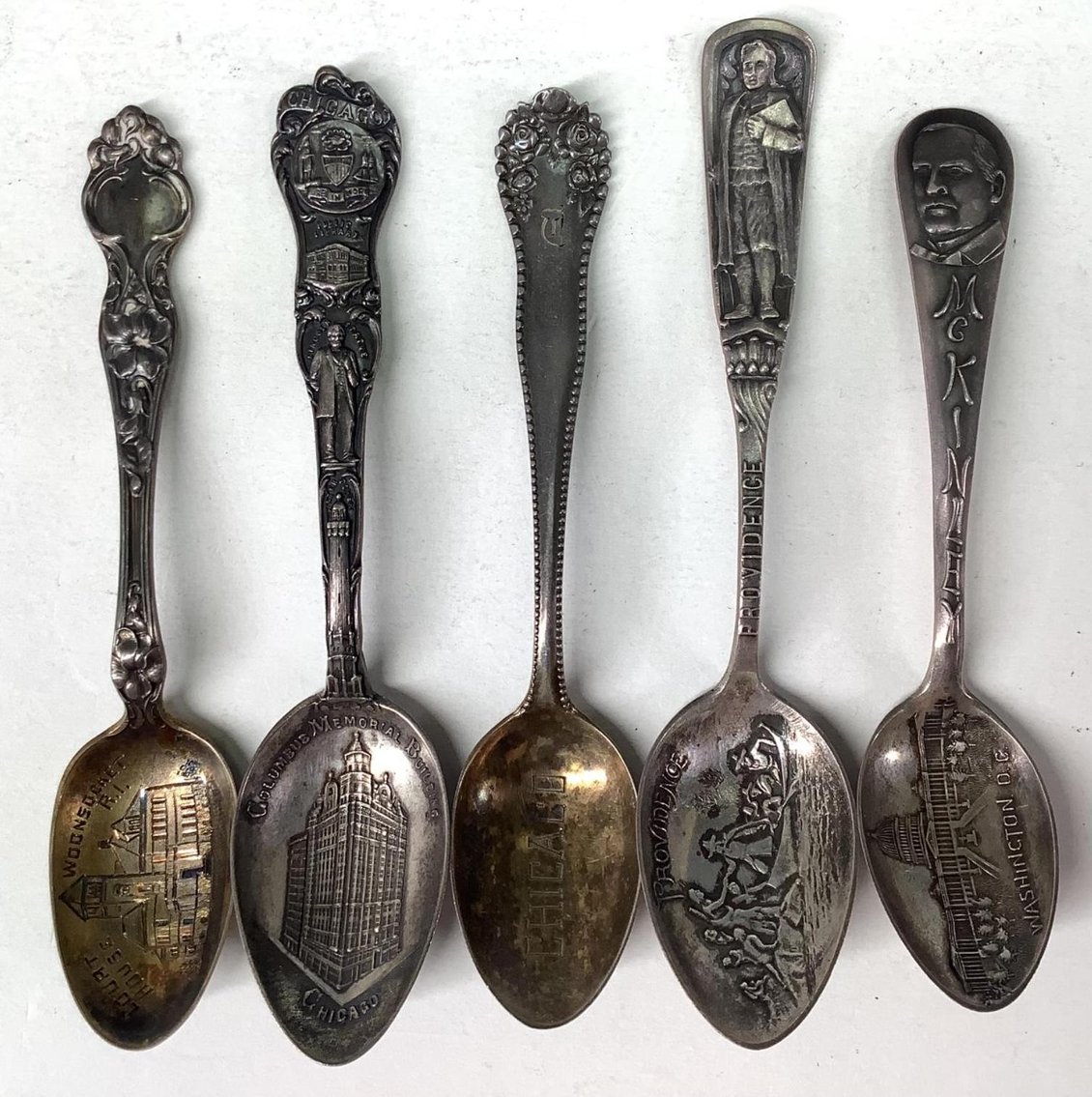 Image for Sterling Silver Souvenir Spoons
