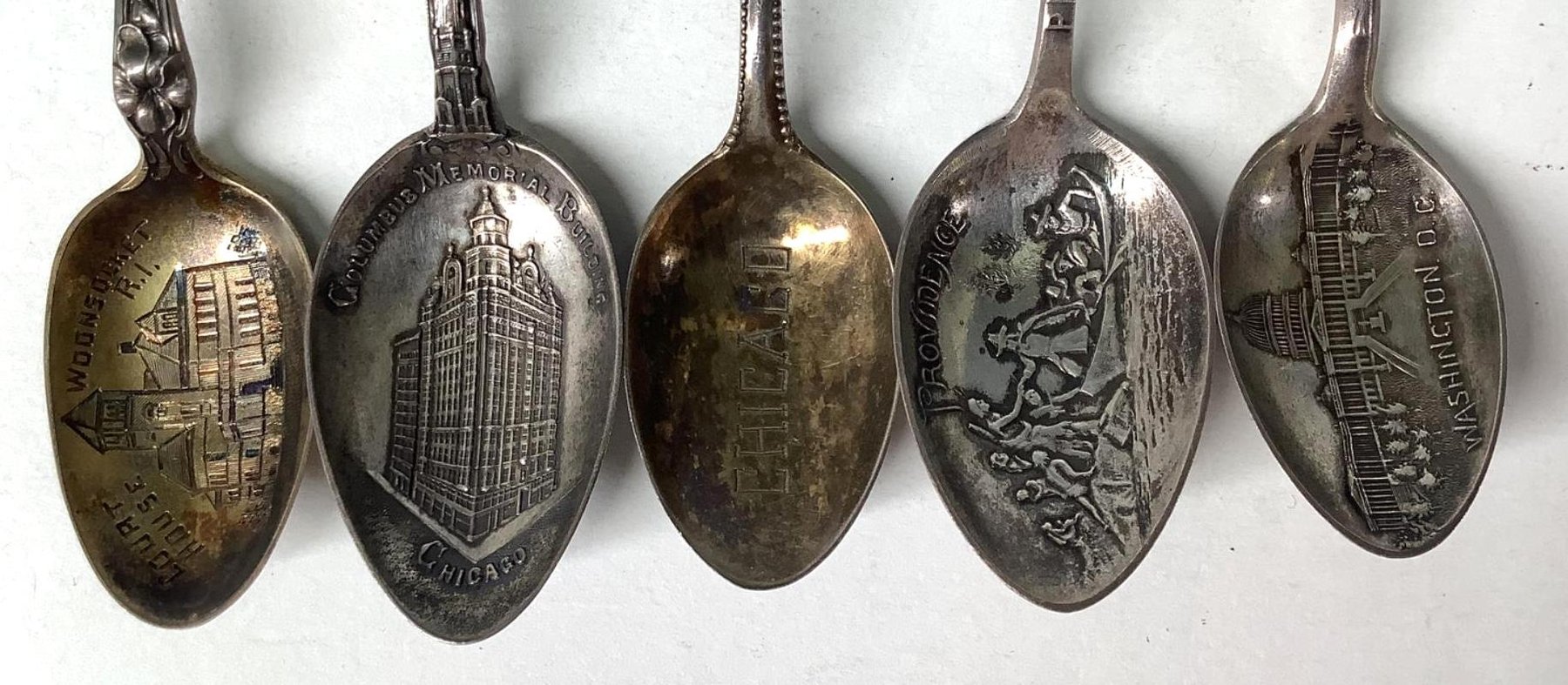 Image for Sterling Silver Souvenir Spoons