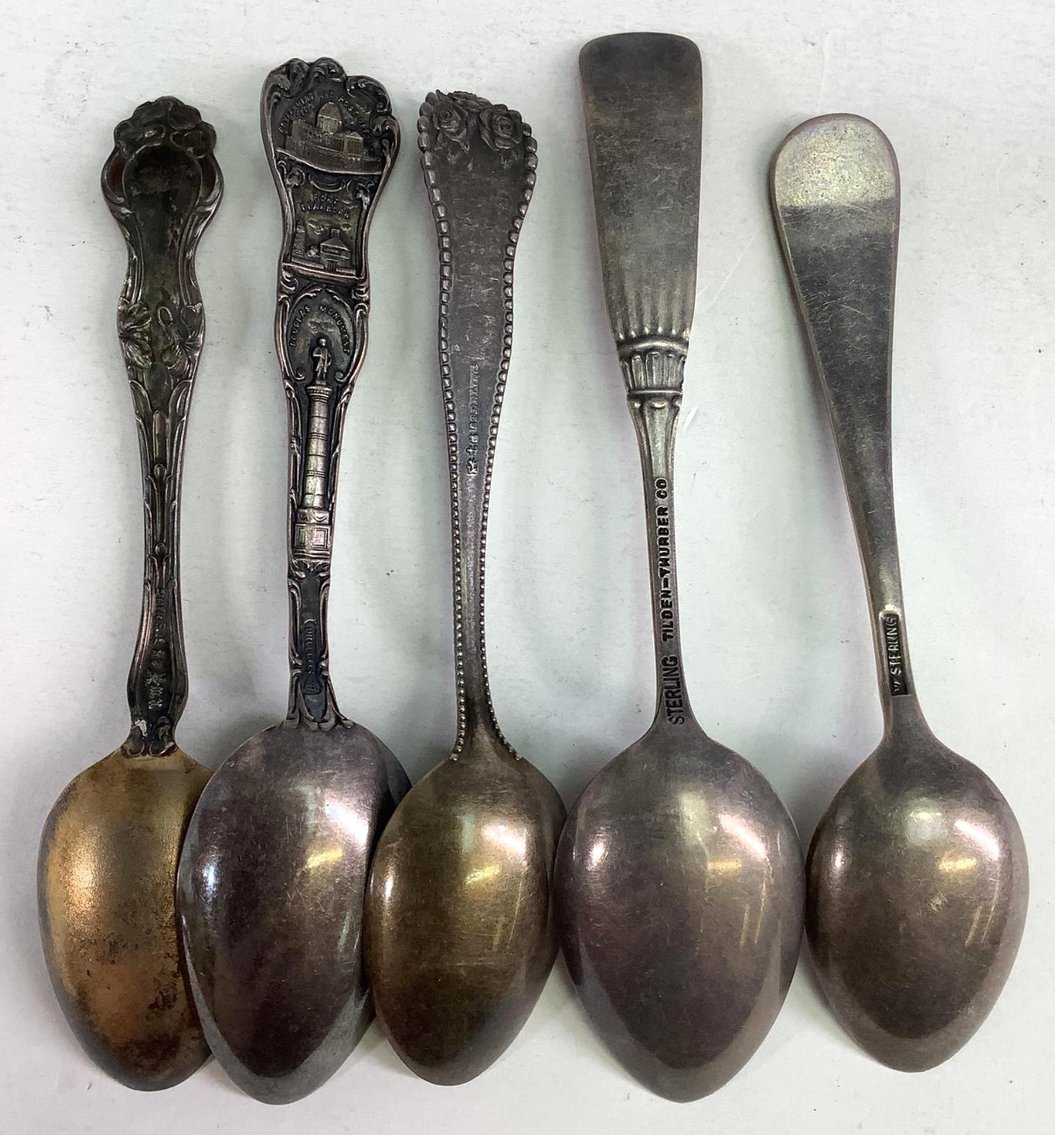 Image for Sterling Silver Souvenir Spoons