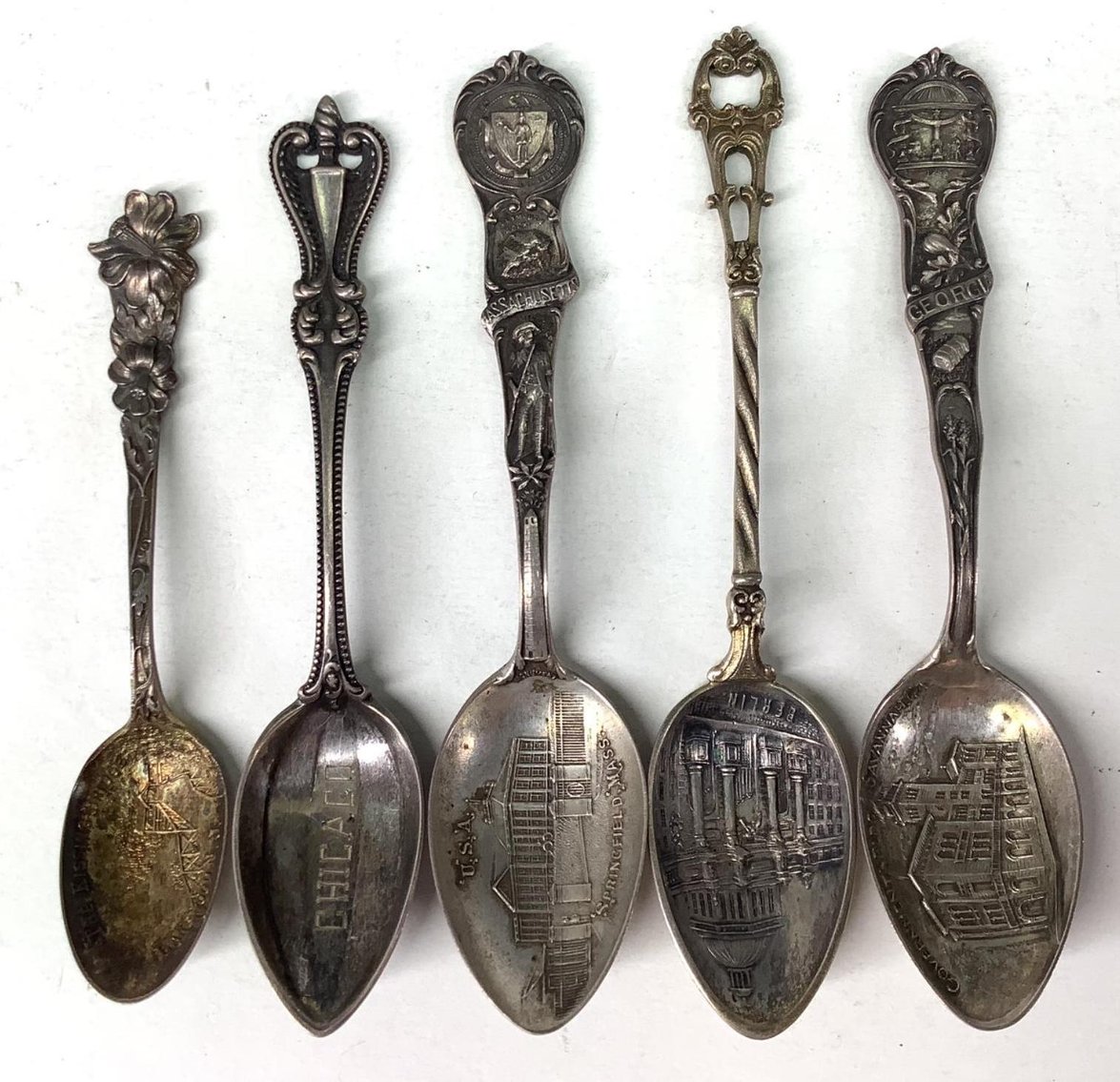 Image for Sterling Silver Souvenir Spoons