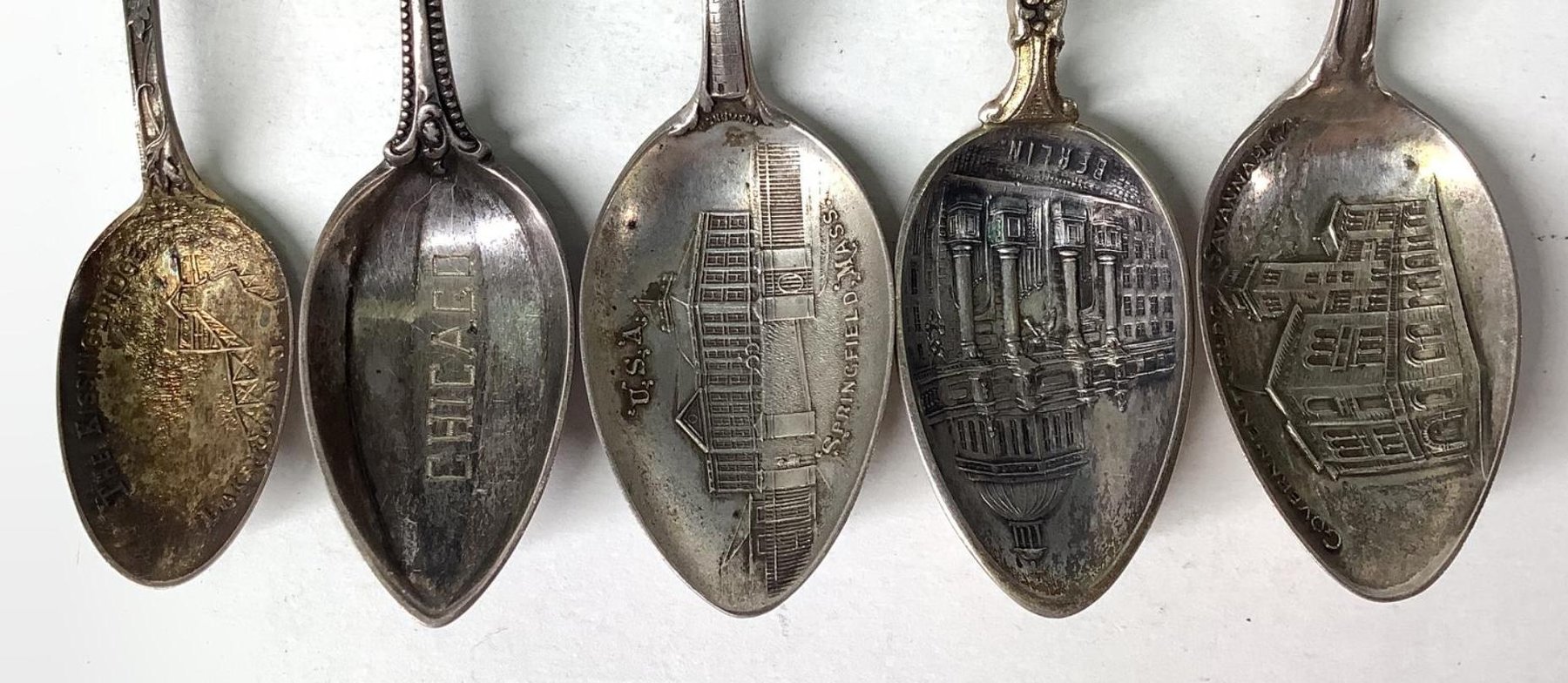 Image for Sterling Silver Souvenir Spoons