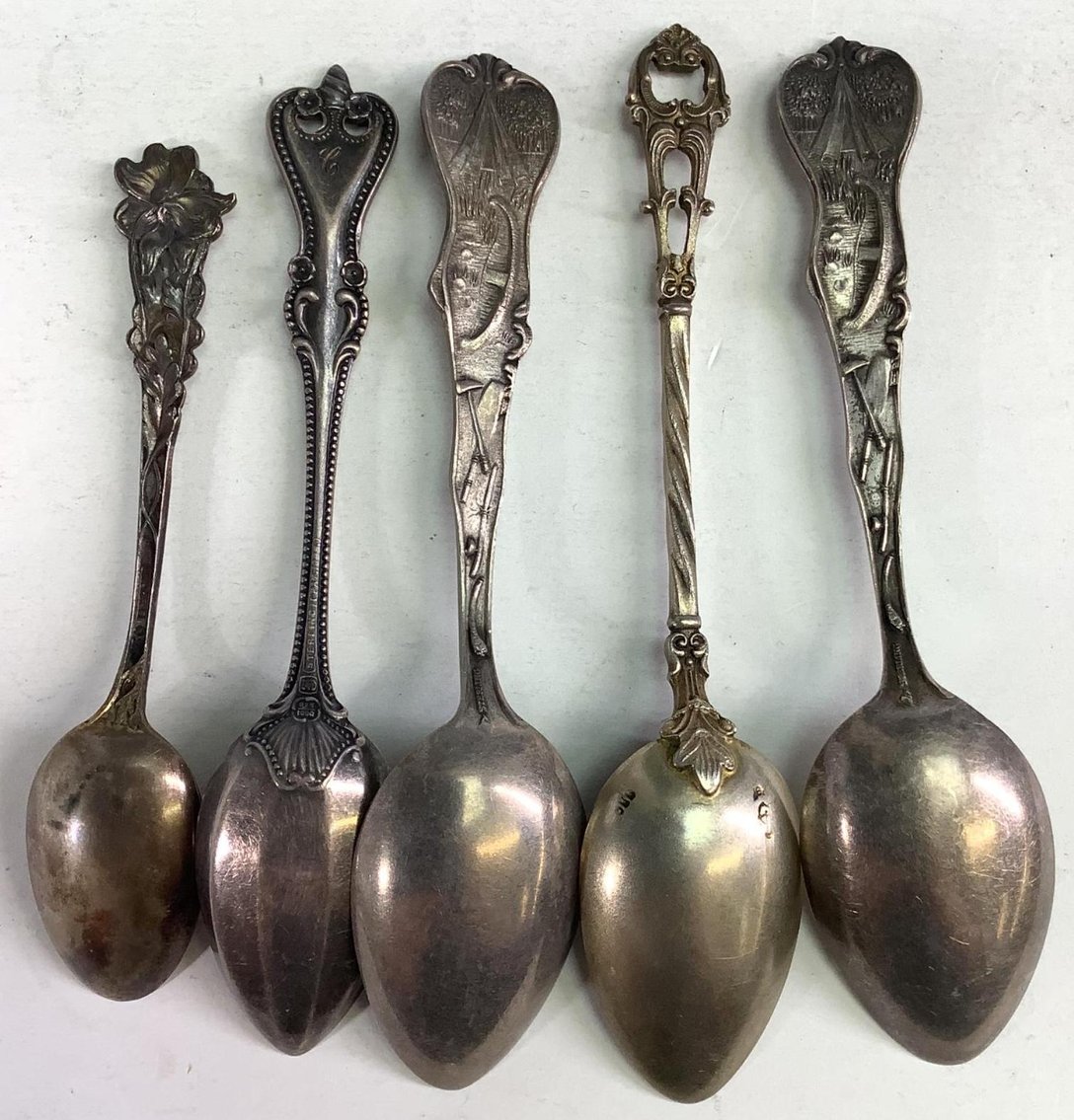 Image for Sterling Silver Souvenir Spoons