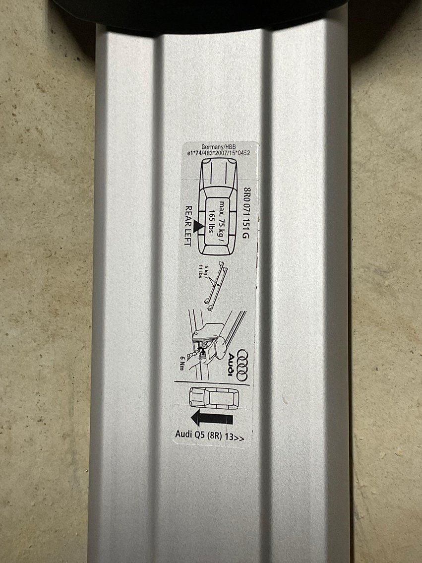 Image for Audi Roof Rack Bars