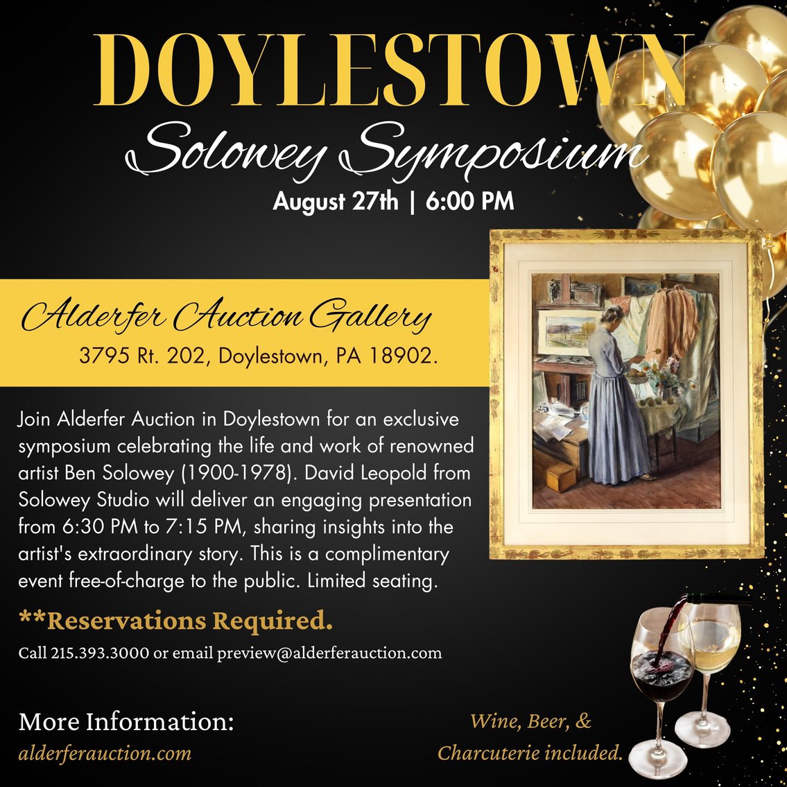 Image for Special Event | Solowey Symposium | Doylestown, PA | August 27, 2024 at 6:00 PM