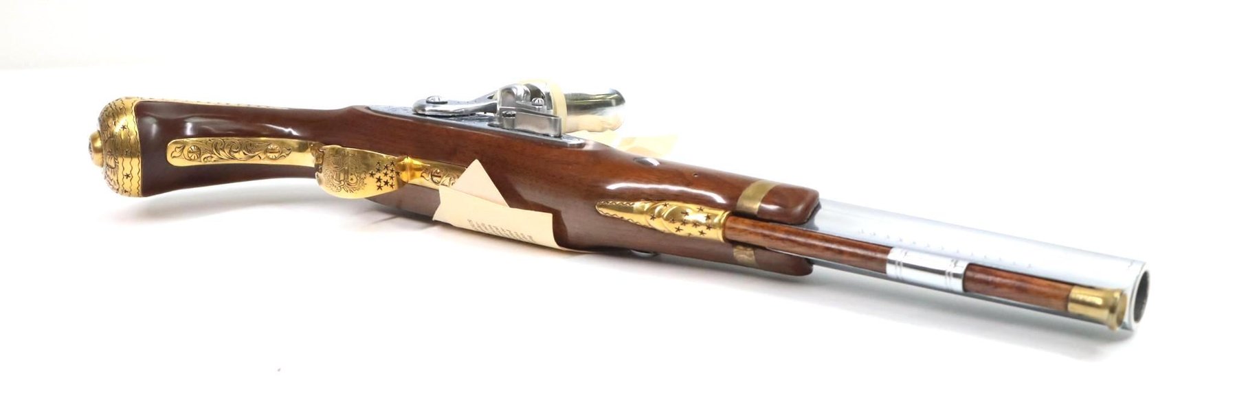 Image for Cased Pedersoli American Historical Foundation George Washington Harper's Ferry Commemorative Flintlock  Pistol