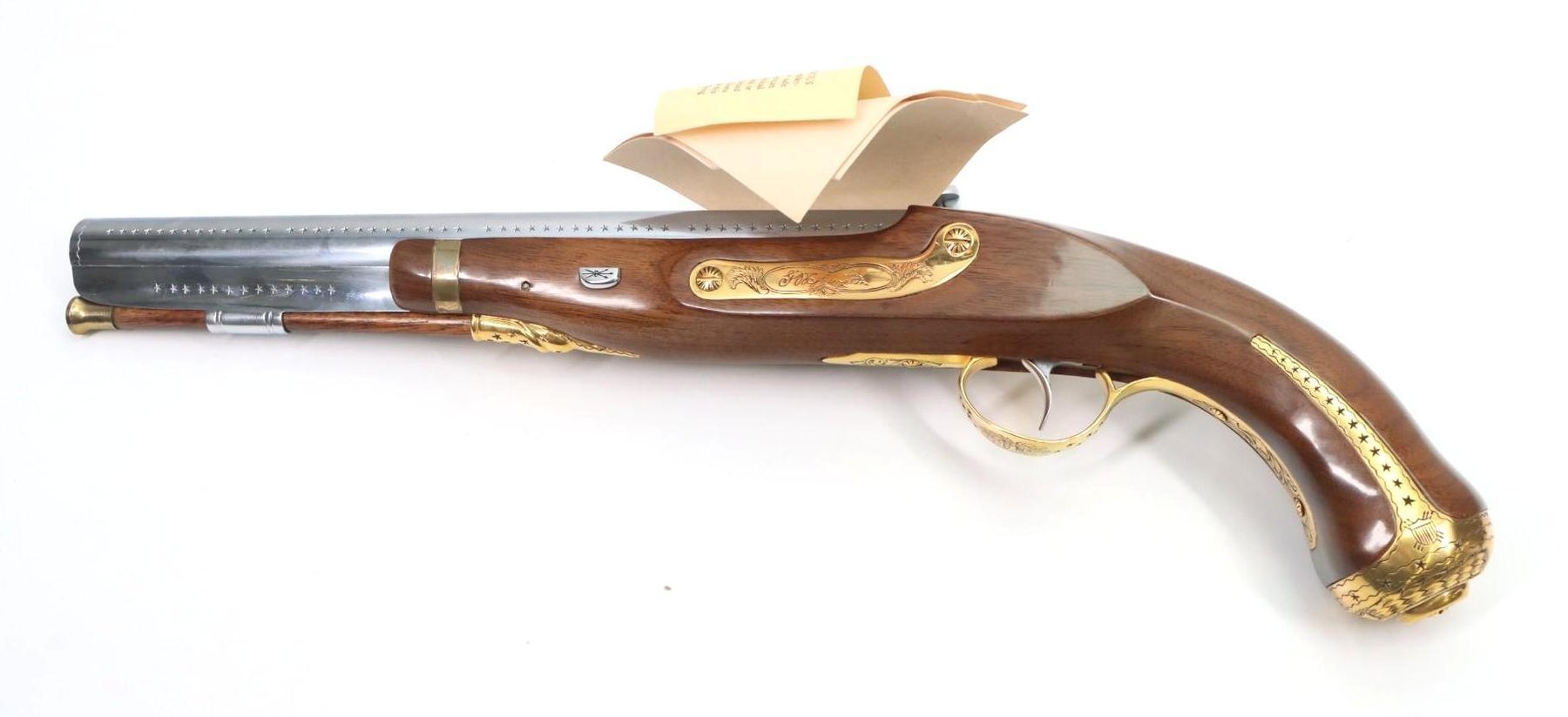 Image for Cased Pedersoli American Historical Foundation George Washington Harper's Ferry Commemorative Flintlock  Pistol