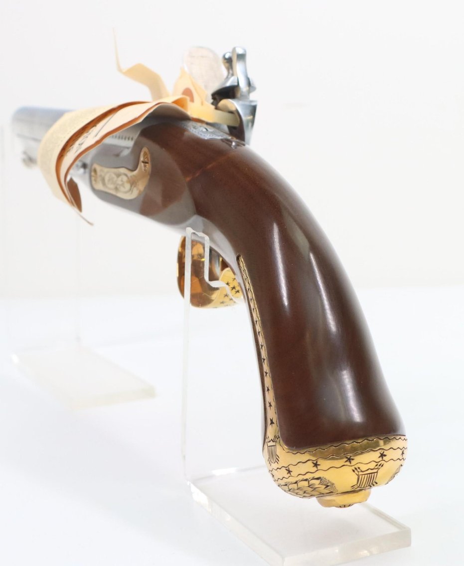 Image for Cased Pedersoli American Historical Foundation George Washington Harper's Ferry Commemorative Flintlock  Pistol