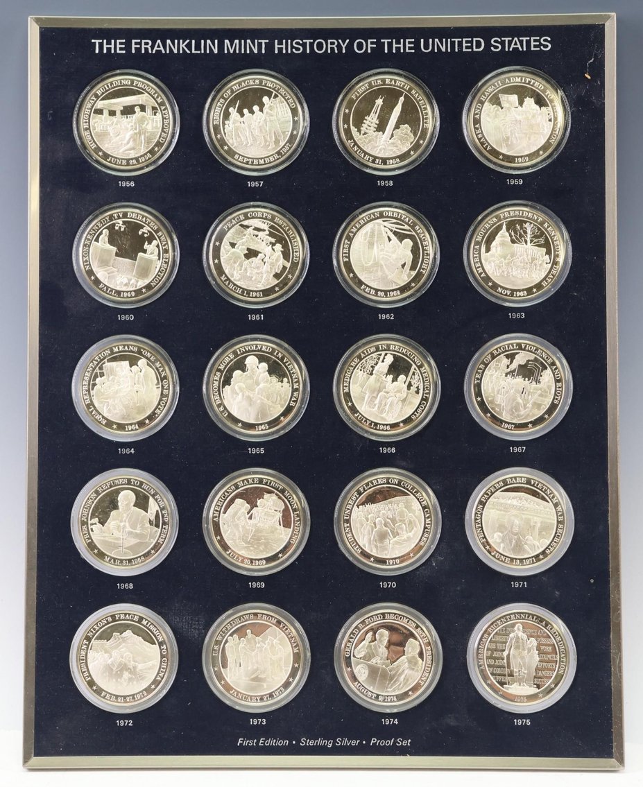 Image for Franklin Mint Sterling Silver History of the United States Medals
