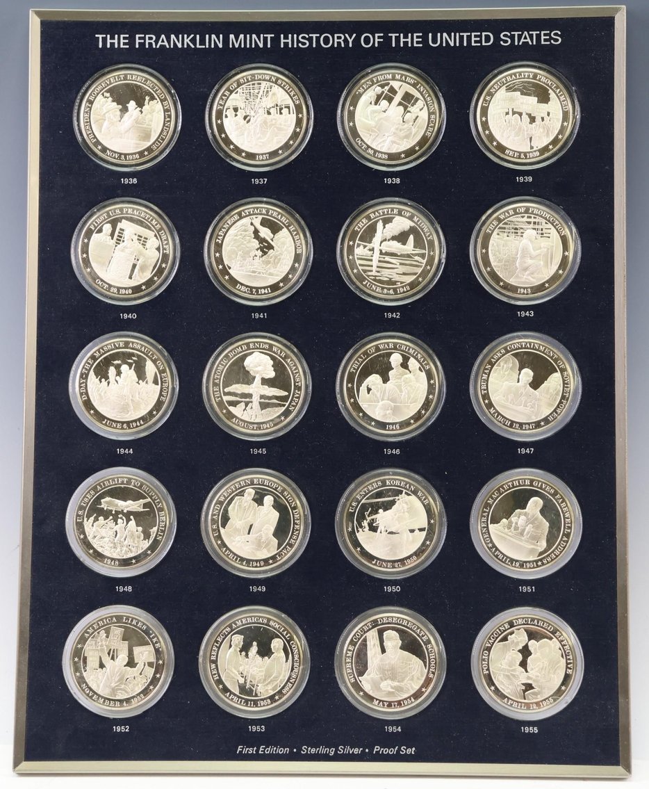 Image for Franklin Mint Sterling Silver History of the United States Medals